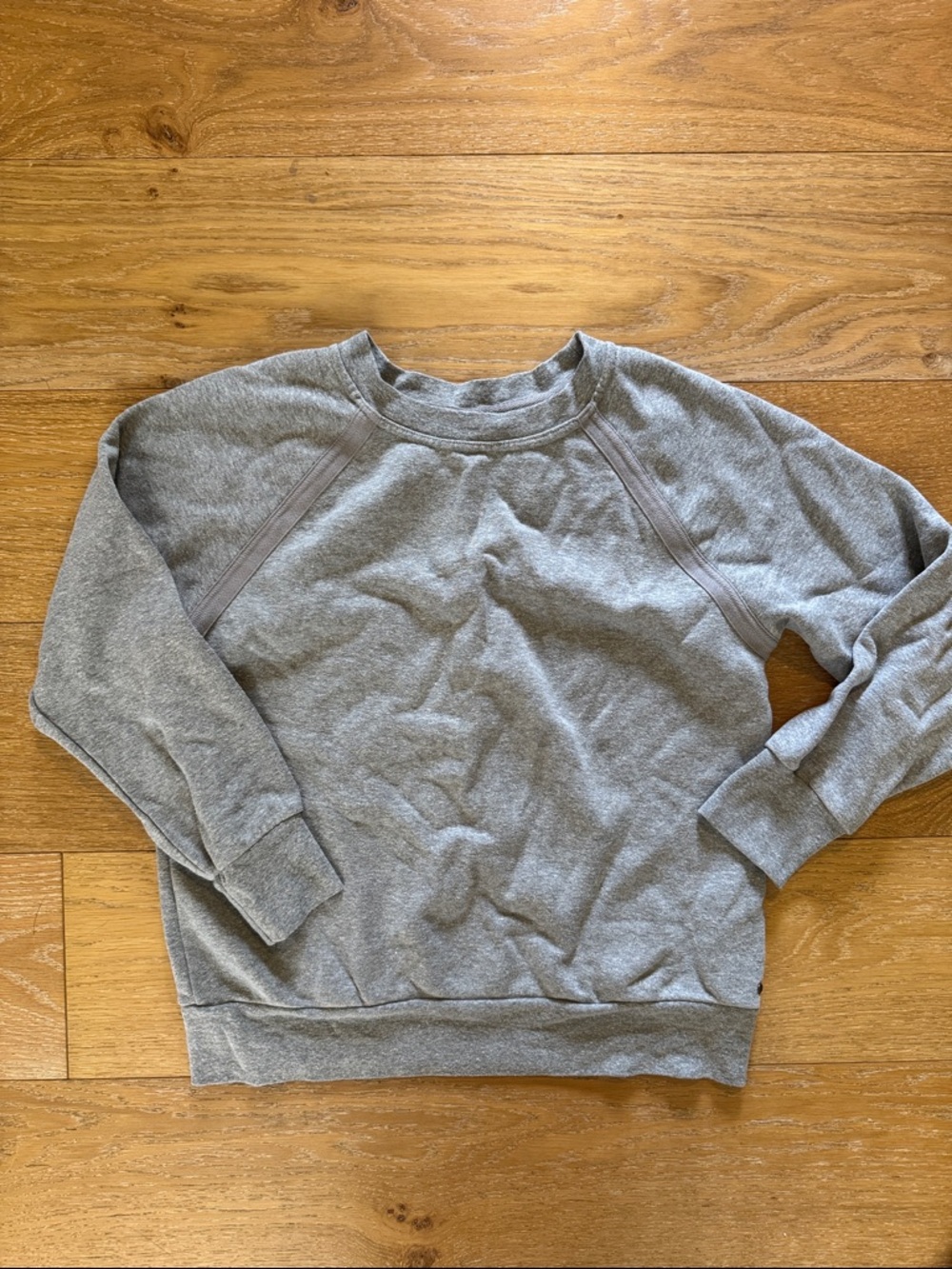 Prana Heather Gray Pullover with 'Sustainable Quilting' Patch